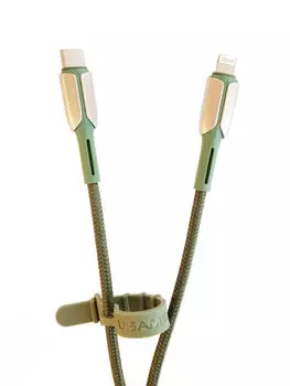Кабель Lightning 8-pin(m)-USB Type-C(m), 2A, 1.2м, зеленый USAMS U42 US-SJ401