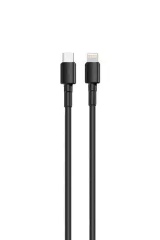 Кабель Lightning 8-pin(m)-USB Type-C(m), 3A, 1м, черный Exployd rise (EX-K-1232)