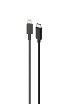 Кабель Lightning 8-pin(m)-USB Type-C(m), 3A, 1м, черный Exployd rise (EX-K-1240)
