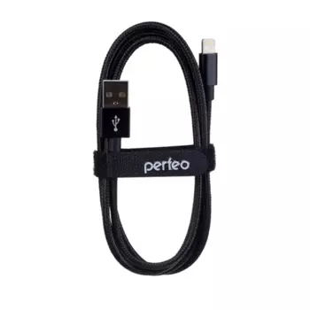 Кабель Lightning 8-pin-USB, 1 м, черный, PERFEO (I4303)