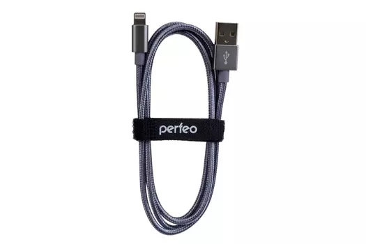 Кабель Lightning 8-pin-USB, 1м, серебристый PERFEO ( I4305 / 30010746)