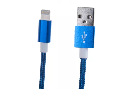 Кабель Lightning 8-pin-USB, 1м, синий PERFEO (I4311 / 30010752)