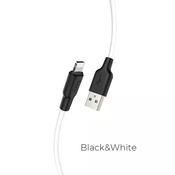 Кабель Lightning 8-pin-USB, 2.4A, 2м, белый HOCO x21plus (УТ-00009329 / 6931474713780)