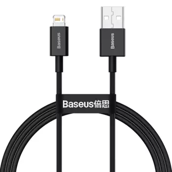Кабель Lightning 8-pin-USB, 2.4A, 1м, черный Baseus (CALYS-A01)