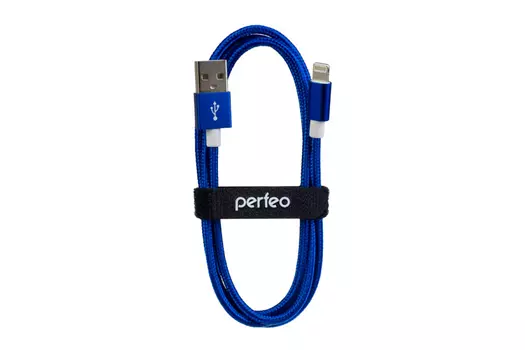 Кабель Lightning 8-pin-USB, 3м, синий PERFEO (I4312 / 30010753)
