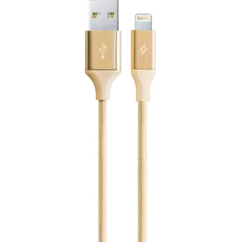 Кабель Lightning 8pin-USB, TTEC, 1.2m, золотой, Нейлоновая оплетка кабеля (2DK16A)