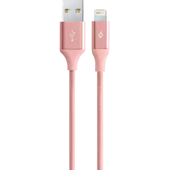 Кабель Lightning 8pin-USB, TTEC, 1.2m, розовое золото, Нейлоновая оплетка кабеля (2DK16RA)