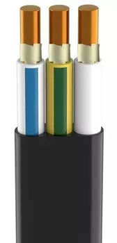 Кабель медный ВВГ-Пнг(А)-FRLS 3x2.5 мм бухта 100 м плоский ГОСТ черный Кабэкс (ТХМ00395289)