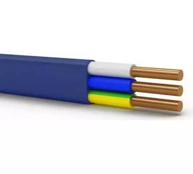 Кабель медный ВВГ-Пнг(А)-LS 3x2.5 мм бухта 50 м плоский ГОСТ Русский Свет (ЭК000092958РС50)