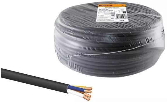 Кабель медный ВВГнг-LS / ВВГнг(А)-LS 4x2.5 мм бухта 100 м круглый черный Радиус (TR3141)