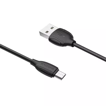 Кабель Micro USB-USB, 1.3A, 1м, черный Borofone Benefit BX19 (6931474701770)