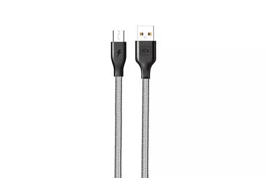 Кабель Micro USB 2.0(Bm)-USB 2.0(Am), 1A, 1м, серый Exployd Classic (EX-K-493)