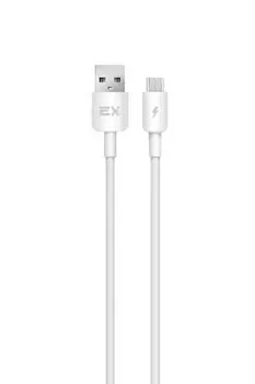 Кабель Micro USB 2.0(Bm)-USB 2.0(Am), 2.4A, 1м, белый Exployd (EX-K-1296)