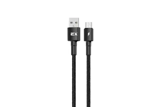 Кабель Micro USB 2.0(Bm)-USB 2.0(Am), 2A, 1м, черный Exployd (EX-K-1154)