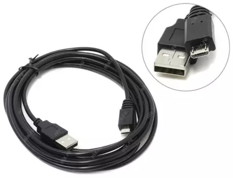 Кабель Micro USB-USB, 2A, 3м, черный Exegate ( EX205299RUS)