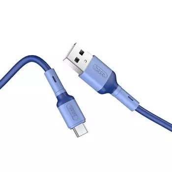 Кабель Micro USB 2.0(Bm)-USB 2.0(Am), экранированный, 2.4A, 1м, синий HOCO Prime X65 (6931474753342)