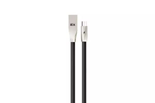 Кабель Micro USB 2.0(Bm)-USB 2.0(Am), плоский, 2A, 50см, черный Exployd Classic (EX-K-1042)