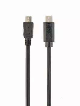 Кабель Micro USB 2.0(Bm)-USB 2.0 Type-C(m), 1.8м, черный Cablexpert (CCP-USB2-mBMCM-6)