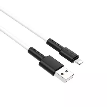 Кабель Micro USB-USB, 2.4A, 1м, белый Borofone Soft BX31