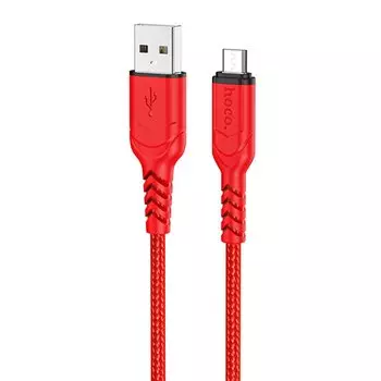 Кабель Micro USB-USB, 2.4A, 1м, красный HOCO X59 Victory (202527)