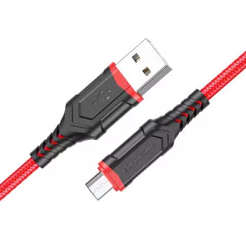 Кабель Micro USB-USB, 2.4A, 1м, черный Borofone BX67 (6974443383379)