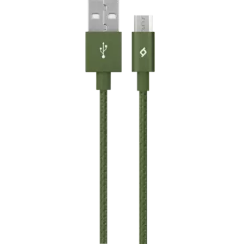 Кабель micro USB-USB, TTEC, 1.2m, хаки, Нейлоновая оплетка кабеля (2DK11HY)