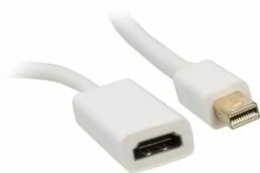 Кабель Mini DisplayPort(20M)-HDMI(19F), 20см, белый (774096)