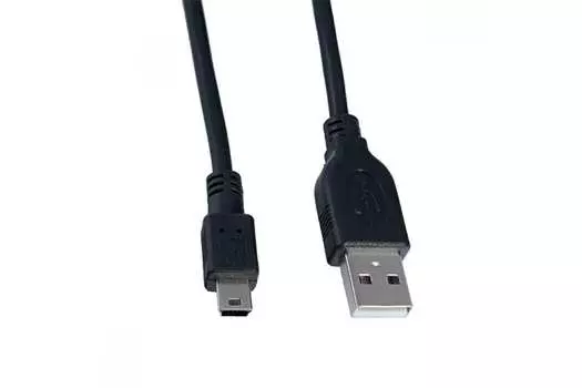 Кабель Mini USB 2.0(Bm)-USB 2.0(Am), 5м, черный PERFEO (U4305)