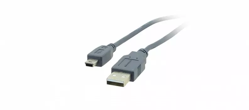 Кабель Mini USB 2.0(Bm)-USB 2.0(Am), 90см, черный Kramer C-USB/Mini5-3