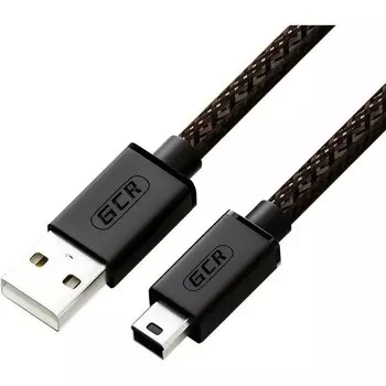 Кабель Mini USB 2.0(Bm)-USB 2.0(Am), экранированный, 3 м, черный/прозрачный, Greenconnect PROF GCR-50798 (GCR-50798)