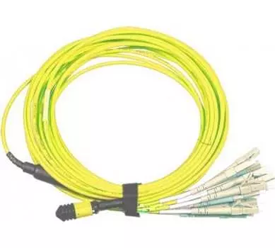 Кабельная сборка LANMASTER, MPO, OS2, 3 м, LSZH, желтый (LAN-12M-12LC/OS2-3.0)