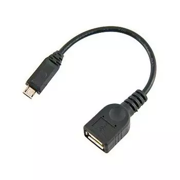 Кабель OTG-microUSB , Glossar , 15см, черный