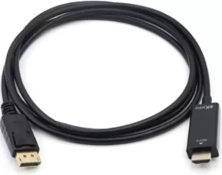Кабель-переходник (адаптер) DisplayPort(19M)-HDMI(19M) 4K, 1.8 м, черный KS-is (KS-752-1.8)