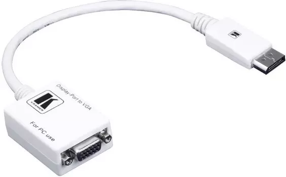 Кабель-переходник (адаптер) DisplayPort (19M)-VGA(15F), 30 см, белый Kramer (ADC-DPM/GF)