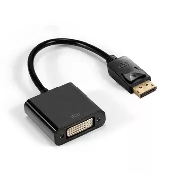Кабель-переходник (адаптер) DisplayPort(20M)-DVI(19F), 10 см, черный Exegate EX-DPM-DVIF-0.1 (EX294678RUS)