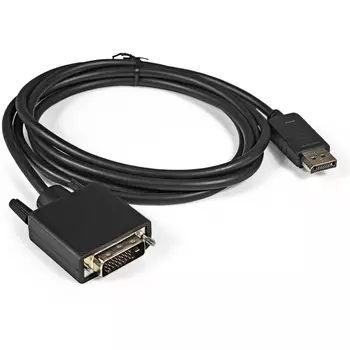 Кабель-переходник (адаптер) DisplayPort(20M)-DVI-D(25M) поворотный, экранированный, 1.8 м, черный Exegate (EX284908RUS)