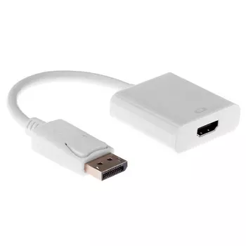 Кабель-переходник (адаптер) DisplayPort(20M)-HDMI(19F), 20см, белый ORIENT C306W (30740)