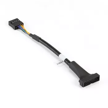 Кабель-переходник (адаптер) Exegate EX-CC-U3U2, USB 2.0 9-pin(f)-USB 3.0 19-pin(M), черный (EX294785RUS)