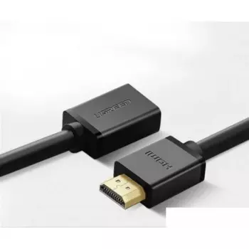 Кабель-переходник (адаптер) HDMI(19M)-HDMI(19F) v2.0 4K, экранированный, 2 м, черный UGREEN HD104 (10142)