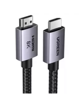 Кабель-переходник (адаптер) HDMI(19M)-HDMI(19M) v2.1 4K/8K, экранированный, 1 м, серый UGREEN HD171 (25908)