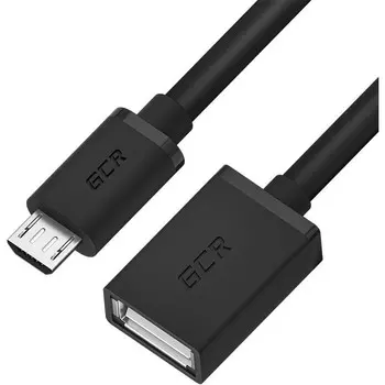 Кабель-переходник (адаптер) Micro USB-USB, экранированный, 1 м, черный, Greenconnect (GCR-MB4AF-BB2S-1.0m)