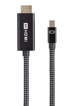 Кабель-переходник (адаптер) Mini DisplayPort(20M)-HDMI(19M) 4K, 8K, экранированный, 1.8 м Telecom (TA820M-1.8M)
