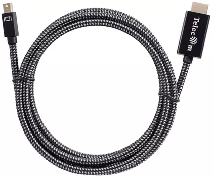 Кабель-переходник (адаптер) Mini DisplayPort(20M)-HDMI(19F) v1.4/v2.1 4K/8K, 1.8 м, черный Telecom (TA582-1.8M)