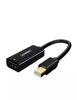 Кабель-переходник (адаптер) Mini DisplayPort(M)-HDMI(19F), экранированный, 18 см, черный UGREEN MD112 (10461)