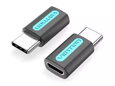 Переходник (адаптер) USB Type-C(m)-Micro USB(Bf), OTG, серый, Vention (CDXB0)