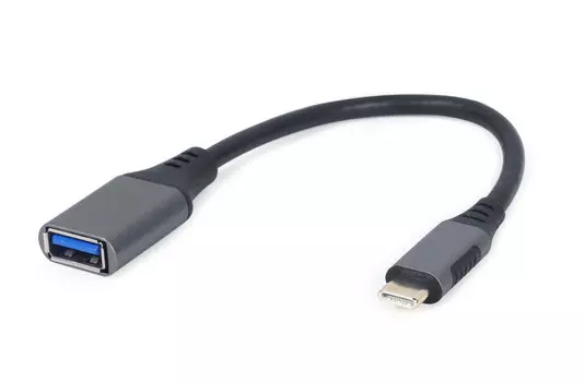 Кабель-переходник (адаптер) USB Type-C-USB, OTG, 15см, черный Cablexpert (A-USB3C-OTGAF-01)
