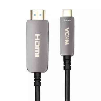 Кабель-переходник (адаптер) USB 3.1 Type-C(M)-HDMI(19M) v2.0 4K, 10 м, черный VCOM D3742CH-10.0 (D3742CH-10.0)