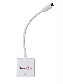 Кабель-переходник (адаптер) USB 3.1 Type-C(m)-HDMI(Af), 15см, белый Telecom (TCA423)