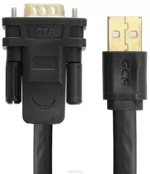 Кабель-переходник (адаптер) USB(Am)-COM(9m), 2 м, черный, Greenconnect (GCR-UOC5M-BCG-2.0m)