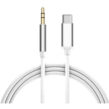Кабель-переходник (адаптер) USB Type-C(M)-Jack 3.5mm(M), 1 м, белый/серебристый Greenconnect (GCR-52328)